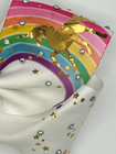 Jojo Siwa Large Hair Bow Clip White Bow Rainbows Gold Foil Unicorn Stars