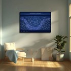 Highly Detailed Equatorial Star Map Constellations With Star Names Wall Art