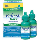 Refresh Tears Lubricant Eye Drops Artificial Tears 30ml 2 Bottles Dry Eyes