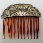 Pair Of Native American Navajo Sterling Silver Hair Combs