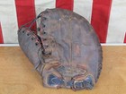 Vintage 1930s Baseball Glove Leather Basemans Mitt Dick Siebert Model Antique