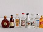 Lot 12 Wine Whiskey Rum Liquor 1 12 Scale Dollhouse Miniatures Wine Bottles Set