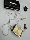 Vintage Sony 1r-81 Transistor Radio Black   Gold - Works - W  Case   Earphones