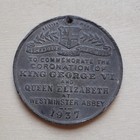 1937 King George Vi Queen Elizabeth Westminster Abbey Coronation Medal Pendant