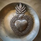 Milagro Heart  Handcrafted Haitian Metal Art  Religious Wall Sculpture Ornament