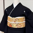 Japanese Kurotomesode Black Kimono Set Size For 157 Cm To 162 Cm Tall