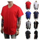 Men Baseball  T-shirt Cotton Jersey Plain Solid Sports Team Raglan Tee S-3xl