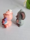 Vtg Russ Berrie Pig Hogs N Kisses   Mouse With Love Mini Figurines Hong Kong