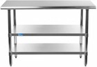 Commercial Heavy Duty 24 x60  Stainless Steel Work Table W dual Undershelves Nsf