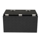 30  Truck Bed  Trailer Aluminum Tool Box Pickup Trunk Storage Black Pickup   Rv