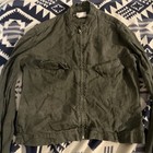 Adriano Goldschmied Ag Womens Sz M Cropped Linen Jacket M Green