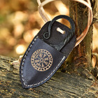 Celtic Hand-forged Knife     Carbon Steel Blade With Leather Sheath     Vintage Fixe
