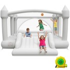 Commercial Inflatable Bounce House With Slide   Blower Kids White Bouncer Castle