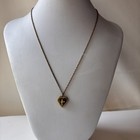 Vtg Catholic Vatican Library Collection Heart Cross Locket Pendant W chain Read 
