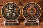 20 Pack - One Oz   999 Fine Copper Rounds- Uv Colorized - Ancient Pharaoh