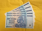          Zimbabwe 100 Trillion Dollar Aa 2008 P-91 Lot Of 5 Uncirculated Notes