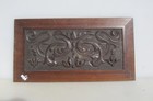Antique Carved Wooden Panel Plaque Old Wood Art Nouveau Victorian 19 x10 