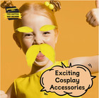 Yellow Mustache Eyebrows Fake Beard Hat Kid   Adult  Cosplay Halloween Costume