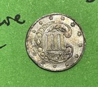 1869 9 9 Three Cent Silver 3c Xf Extra Fine Bent Very Rare Date 4 500 Minted