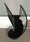 Indoor Spiral Staircase Kit Steel Step In White black grey Tube Or Cable Railing
