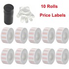 10 Rolls 6000pcs White Price Paper Tag Sticker Gun Labels Refill Us For Mx 5500