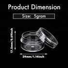 5 Gram Sample Containers With Lids  200 Count 5ml Clear Jars  Empty Lip Balm Con