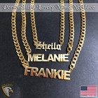 Personalize Name Pendant Necklace Cuban Link Chain Custom Stainless Jewelry Gift