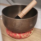 Japanese Style Brass Singing Bowl 17 5cm Meditation Bell Vintage 1180g