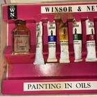 Vintage Winsor   Newton Oil Painting Outfit No  1 London Oil Color 9 Tubes 