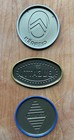 1950 s Wheaties Cereal Premiums Lot Of 3 Tin Car Emblems