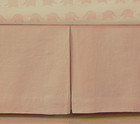 Pottery Barn Kids Euro Linen Crib Skirt Box Pleated  Blush Pink  W 16  Drop