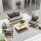 Outdoor Chair Cushions Set Of 4  24 X 24 Inch Patio Furniture Cushions grey