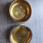 Round Mother-of-pearl Trinket Box   With A Floral Inlay Design 