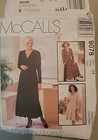 Mccalls 9078 Dress Princess Seam Semi-fitted V-neck Size 24 Uncut Pattern 