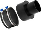 Powertec 70362 Dust Collection Reducer 6  Od To 4  Od With 6  Flex Cuff