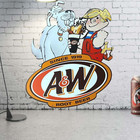 A w A   W Rootbeer Root Beer Vintage Style Metal Sign Man Cave Bar 16 x13 
