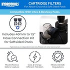 Swimline Hydrotools 70026hck Cartridge Pool Filter Complete System 2220 Gph Pump
