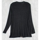 Chicos Blouse 1 Us Medium Travelers Slinky Knit Stretch Minimalist Travel Topper