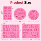 Silicone Letter Molds For Chocolate  5 Pcs Alphabet Number Rose Heart Shape