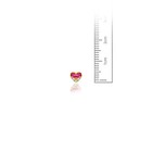 14kt Solid Gold Kids Heart Screwback Stud Earrings 