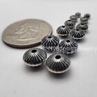 High Quality Navajo Corrugated Saucer Pearl  925 Sterling Silver Beads 3 3-9mm
