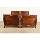 Jacob-desmalter Style Antique French Empire Mahogany Twin Beds  Pair