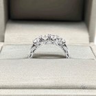 Art Deco 1 30ct Round Cut Lab Created Four Stone Diamond 14k White Gold Fn Ring