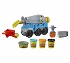 New - Play-doh Wheels Cement Mixer Truck Toy With 4 Non-toxic Play-doh Colors