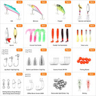 Fishing Lures Bait Tackle Kit Set For Freshwater Trout Bass  Including Fishing A