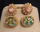 Liyana Pakistani Blush Pink And Mint Green Pastel Necklace Set Roz Jewellers 