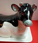 Vtg 1982 Otagiri Holstein Cow Butter Dish Country farm Decor