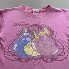 Vintage Disney Princess Sweatshirt Girls Large 10 Pink Cinderella Belle Aurora