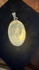 Vintage Hopi Overlay Sterling Silver   Turquoise 925 Kokopelli Pendant