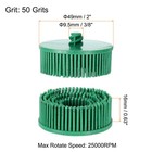 Bristle Disc 2  50 Grit R-type Abrasive Brush Coarse Bristle Disc  Green